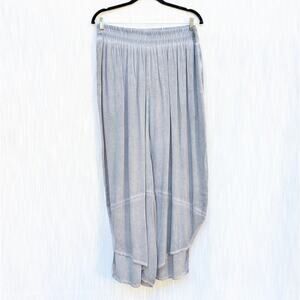 Crea Concept Viscose Gray Lagenlook Pull On Wide Leg Trouser Pants, size EU42/L